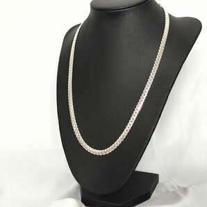 Silver Necklace 真贋不明 喜平ネックレス 48cm シルバー チェーン ネックレスの画像3