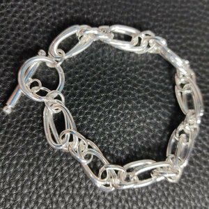 Bracelet Silver bracele chain silver men's lady's silver bangle . gold 