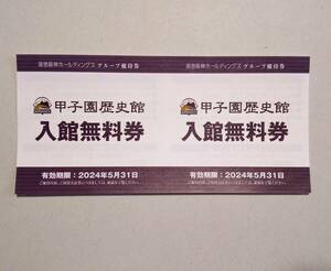 No38　2枚　甲子園歴史館入場無料券　センバツ　選抜高校野球　阪急阪神ホールディングス　株主優待　入園割引券　購入割引券　タイガース