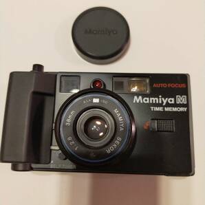 マミヤ M タイムメモリー Mamiya M TIME MEMORY フィルムカメラ 純正ソフトケース付 外観美品 シャッター音◯ ファインダー◯ フラッシュ◯の画像3