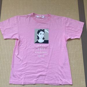 FUJI ROCK FESTIVAL '17 BEAMS コラボ KYNE 半袖Tシャツ フジロック フェスティバル 2017 ビームス キネ 女性 イラスト ART芸術