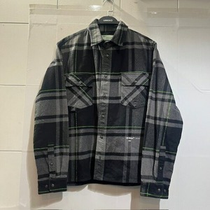 OFF-WHITE FLANNEL CHECK SHIRT Mサイズ オフホワイト フランネルチェックシャツ