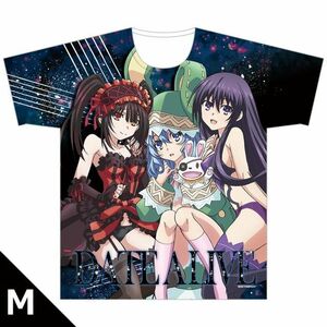 新品 夜刀神十香&時崎狂三&四糸乃 フルグラフィックTシャツ Mサイズ デートアライブIII