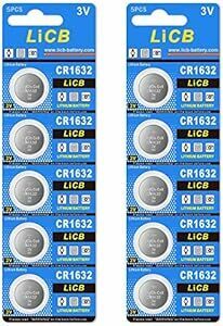 LiCB 10個入 CR1632 リチウム ボタン 電池 3V 1632 コイン形電池 水銀ゼロシリー