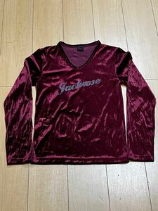 メンズ　長袖　Tシャツ　Vネック