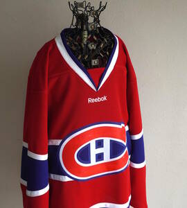 1990s〜2000s ヴィンテージ Reebok NHL MONTREAL CANADIENS ホッケーゲームジャージ S レッド 赤 モントリオールカナディアンズ Y2K 古着