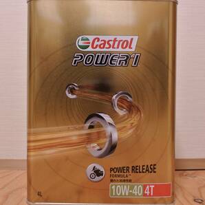 全国送料無料 4L×1本 CASTROL カストロール POWER1(パワー1) 4T エンジンオイル10W-40の画像1