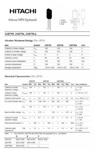 2SD756A(D) (VCBO=140V, Pc=750mW, fT=350MHz) 10 piece 