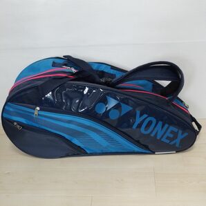 美品　YONEX　 テニス ラケットバッグ　８本　ターコイズ/ブルー