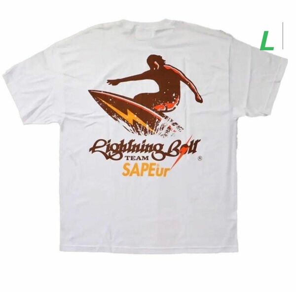 SAPEurxLightningBolt S/S TEE ホワイト L サプール Tシャツ