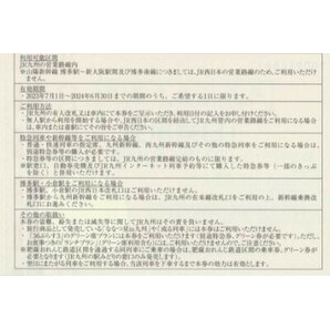 【即決・送料無料】JR九州 鉄道株主優待券 1日乗車券 クレカOKの画像2