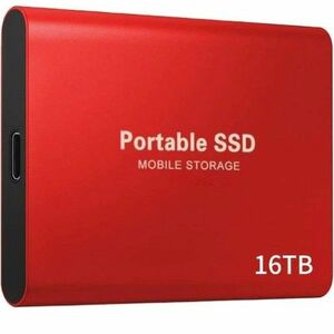 外付けSSD 16T ポータブルSSD 高速転送lWlA 16TB Red