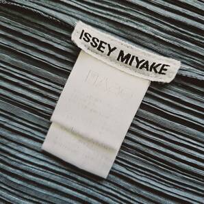 308☆ ISSEY MIYAKE イッセイミヤケ プリーツ 加工 光沢 マキシ丈 ロング ワンピース ブルーグレー Mの画像7