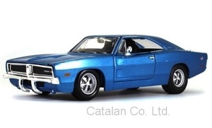 1/24 ダッジ チャージャー メタリック ブルー Maisto Dodge 1:24 Charger R/T metallic blue Charger 1969 梱包サイズ60