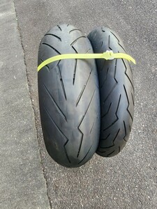  Pirelli Diablo rosso 3 б/у шина передний и задний в комплекте 120/70ZR17.190/55ZR17 ②