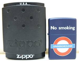 9K ZIPPO ジッポー No smoking UNDERGROUND オイルライター 喫煙具 箱付 1円スタート