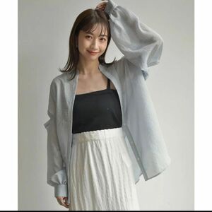 レトロガール RETRO GIRL 2way袖シアーシャツ ブルー