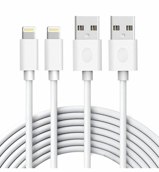 iPhone充電器 ケーブル MFi認証 USB-A to Lightning ケーブル【1.8M 2本セット】