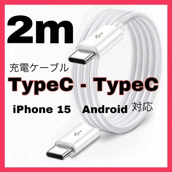 USB Type-C ケーブル TypeC × TypeC iPhone 2m
