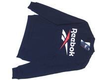 即決新品!!正規品Reebokロゴ入りトレーナーXO【Identity Logo】タグ付きリーボックパイル地スウェット☆NAVY×WHITE×REDクルースウェット_画像4