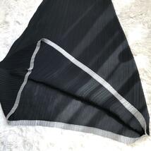 【極美品】 希少！ プリーツプリーズ イッセイミヤケ マキシ丈ワンピース ロングドレス 黒 ISSEY MIYAKE PLEATS PLEASE ライン柄_画像6