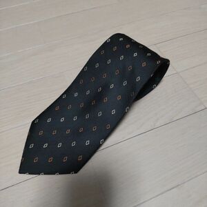 ブリックハウス ブラック 小紋柄 ドット シルク 入学式 成人式 ネクタイ