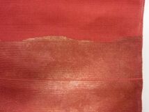 ys6913587; 紗 草葉模様織出し袋帯（材料）【アンティーク】【着】_画像6