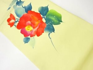 Art hand Auction ys6913306; शिओस हाथ से चित्रित गुलाब पैटर्न से बुना हुआ नागोया ओबी [पहनना], बैंड, नागोया ओबी, अनुरूप