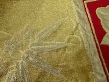 ys6924710; 鶴に花模様織出し袋帯（材料）【アンティーク】【着】_画像5