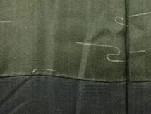 ys6959556; 三日月に鷺模様織り出し肩裏男物羽織【アンティーク】【着】_画像6