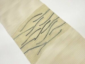 ys6933016; 絽綴れすくい織抽象模様織出し名古屋帯【着】