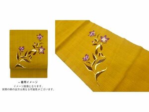 Art hand Auction ys6942425; Hand-painted bellflower pattern Nagoya obi [wearing], band, Nagoya Obi, Ready-made