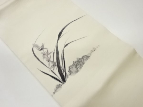 ys6947754 ; Oeuvre d'artiste, Shiose motif floral peint à la main Nagoya obi [portant], groupe, Nagoya-Obi, Prêt à l'emploi
