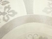 ys6947028; 青海波に華紋織り出し全通袋帯(材料)(サービス品)【アンティーク】【着】_画像5