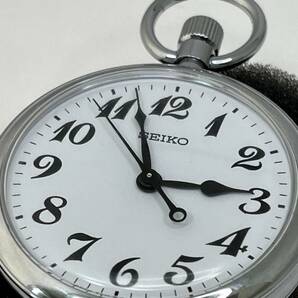 【M66】SEIKO 7C11-0010 懐中時計 クォーツ 鉄道時計 SSケース 動作品 綺麗の画像9