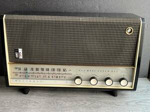【M16】NATIONAL HiFi RADIO 真空管 レトロ 740 通電OK 聴けます 年代物