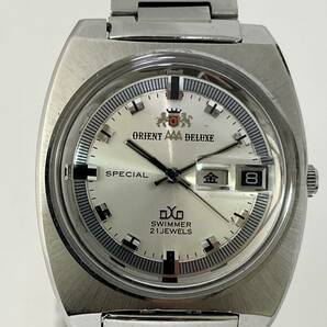 【M4】貴重 ORIENT AAA DELUXE SPECIAL SWIMMER 21石 SS F349-13270 自動巻き メンズ腕時計 稼働品の画像1