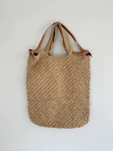 MADE IN MADA KAFIA BAG カゴバッグ Tea ラフィア