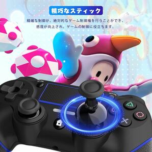 ps4コントローラー 簡単接続 ワイヤレス 多機能 二重振動 Bluetooth ワイヤレスコントローラー タッチパッド ブラックの画像2