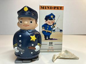 (新品未使用品) デッドストック 当時物 TOMY MINIPET トミー ミニペット POLICE MAN ポリスマン ビンテージ Japan 昭和レトロ ブリキ 警察