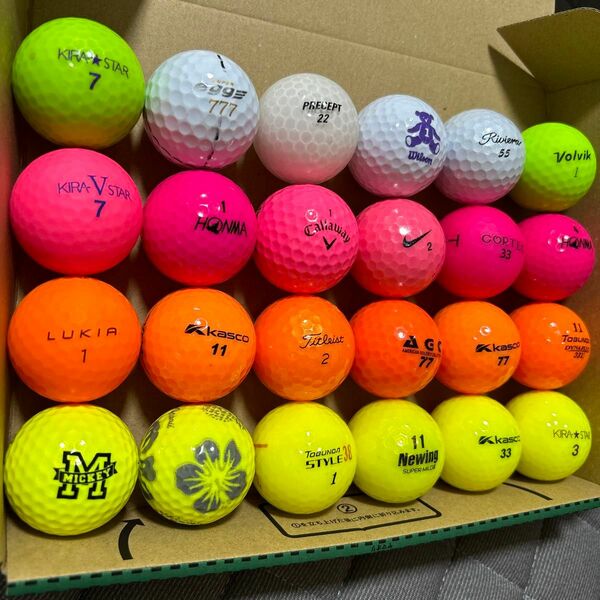 316 女性向けカラー ゴルフボール 24球