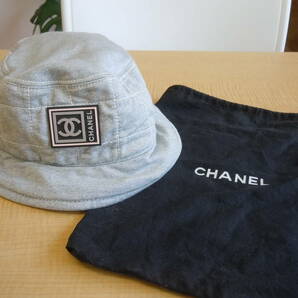 ■中古CHANELシャネル グレー系 バケットハット 帽子 ■の画像1