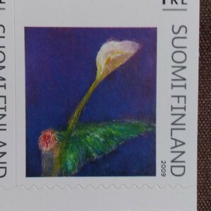 フィンランド 2009 アート 花 切手帳 シール切手 未使用 植物 絵画 の画像7