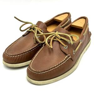 B☆良品/ 人気モデル!! '履き心地抜群' Sperry Top-Sider スペリートップサイダー レザー デッキシューズ 革靴 スリッポン モカシン 紳士靴