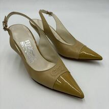 L＊ 良品 保存袋付き 高級婦人靴 Salvatore Ferragamo サルヴァトーレフェラガモ / ガンチーニ ミュール パンプス 3.5C 20.5cm サンダル_画像3