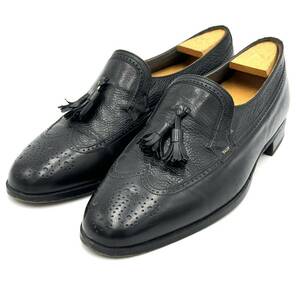 E☆良品/ 高級ラグジュアリー靴 'スイス製' BALLY OF SWIZERLAND バリー 本革 レザー タッセルローファー 革靴 ドレスシューズ 7.5E 紳士靴