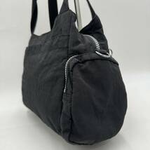 H ☆ 人気モデル!! '2WAYショルダーベルト付' Kipling キプリング ハンドバッグ 手提げ トートバッグ BLK 黒 レディース 婦人鞄 カジュアル_画像5