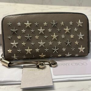 新品同様！ ジミーチュウ JIMMY CHOO 財布 長財布 フィリパ スタースタッズ ラウンドファスナー