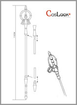 青の祓摩師風　志摩廉造　キリク　コスプレ小道具 錫杖　呪術廻戦　などにも　コスプレ_画像3