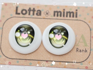 【Typeハート　イエローゴールド　A品】レジンアイ 22mm相当 Lotta mimi